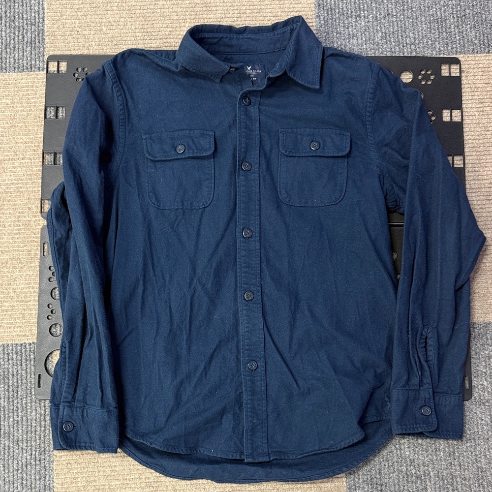 American Eagle Dark Blue Button Down